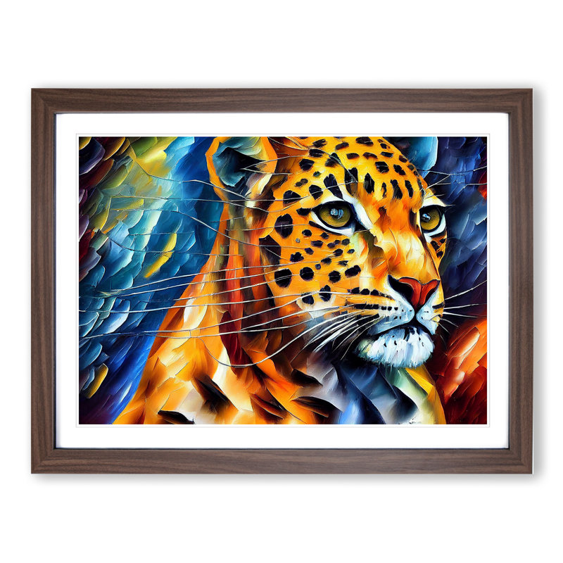 Leopard Vol.3 Abstract - Framed Print, 46cm H x 64cm W, Brown