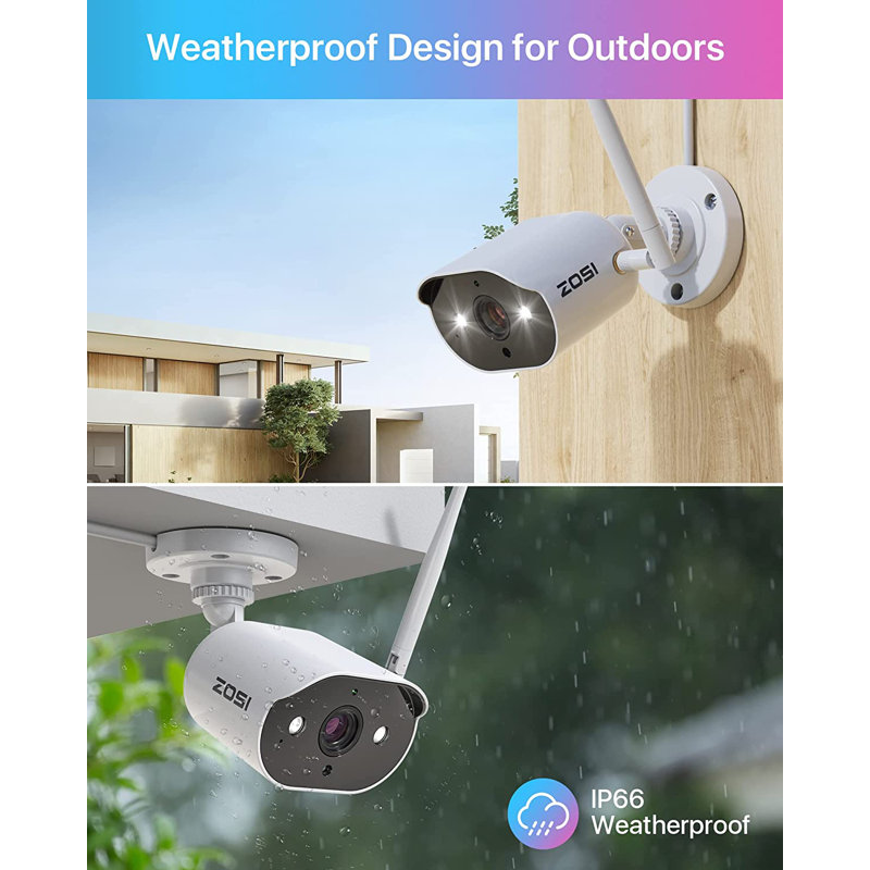 8CH 3MP NVR Security Camera System With 1TB HDD, 4Pcs WIFI Spotlight Cameras, 2-way Audio, Plug-in