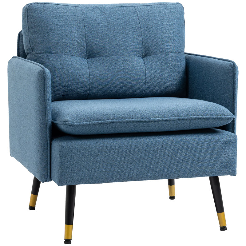 Fauteuil en polyester 29,9 po Jathzired, Bleu marine 100% polyester
