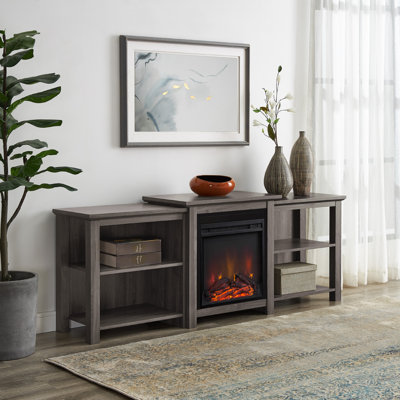 Woodbury 70" Media Console with Electric Fireplace
