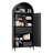 2-shelf And 1-drawer Metal Display Cabinet,Modern Freestanding Arched Cabinet, Antique Cabinets,Porcelain Cabinets,Bookshelves,assembly Required-1625589734