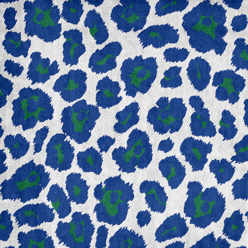 Serviette de plage Holderness, Mélange polyester-coton, Blanc / Vert / Bleu