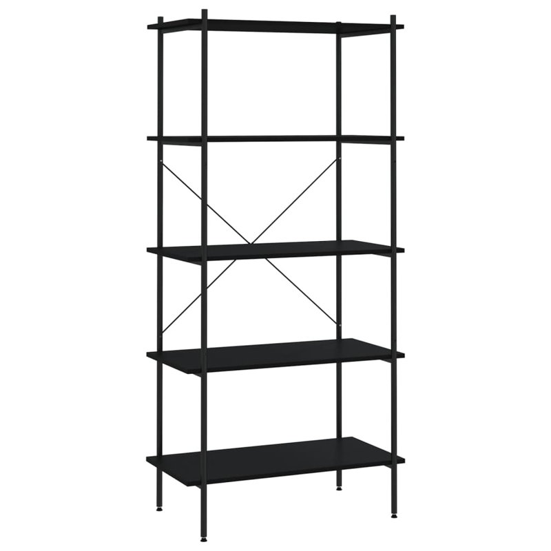 Madiun 80cm W Steel Shelving Unit, Black