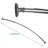 Extendable Curved Shower Curtain Rail 115-183cm