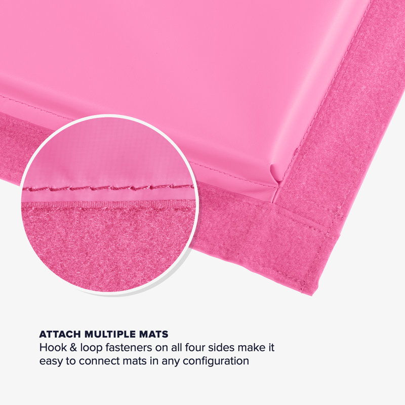 Pink 4' x 6' Vinyl Folding Exercise Mat