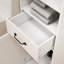 Armoire de rangement de salle de bain à double porte étroite à double hauteur avec 2 tablettes réglables-109740994