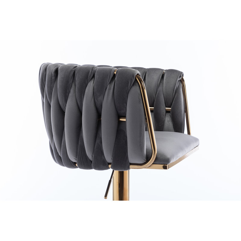 Ensemble de 2 tabourets de bar, Gris