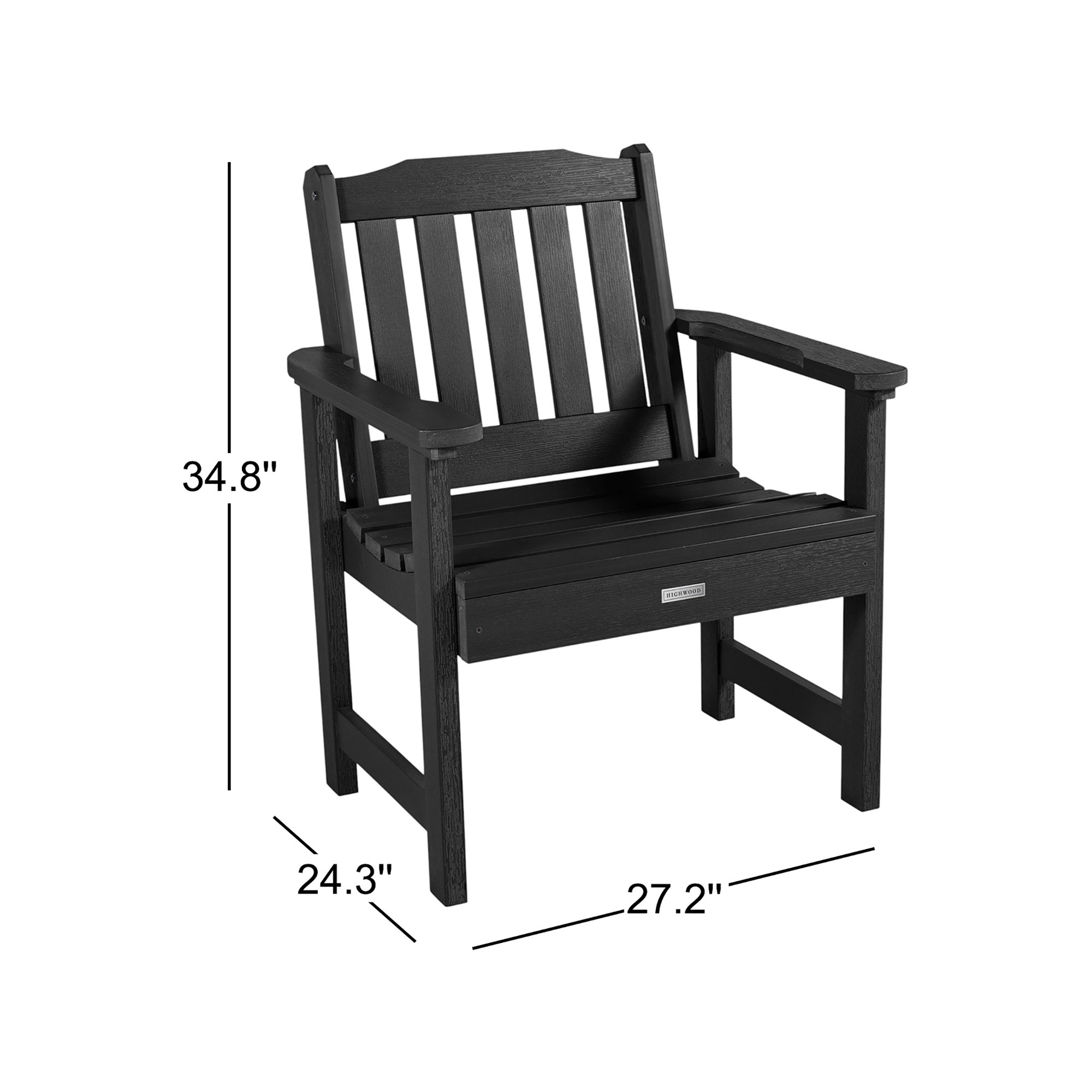 Outdoor Lounge Chair, Black