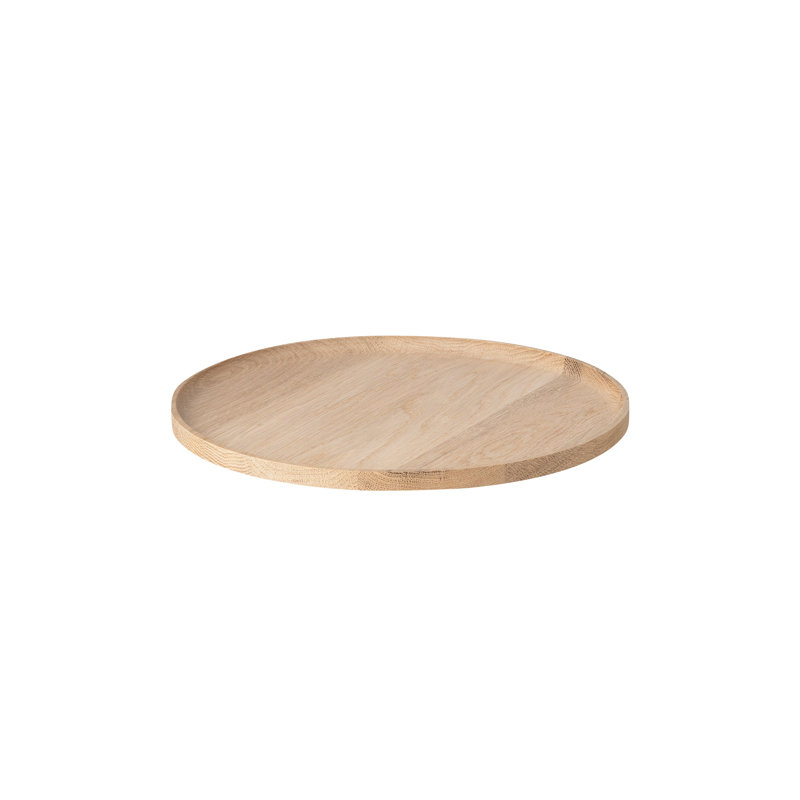 Plateau rond en chêne OKU, H 0,80 po x l 13,40 po x P 13,40 po, Chêne