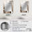 Cubism Beige Synergy - Abstract Wall Mirror, Modern Decorative Mirror, Printed Metal Art-2049467242