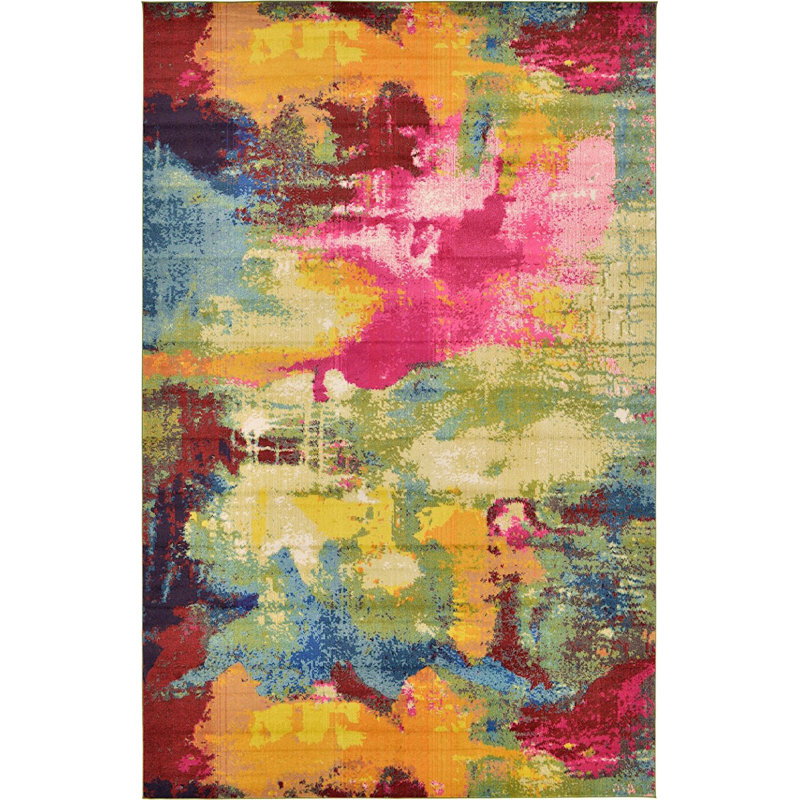 Rizer Washable Abstract Indoor Rug, Rectangle 10'6" x 16'5"