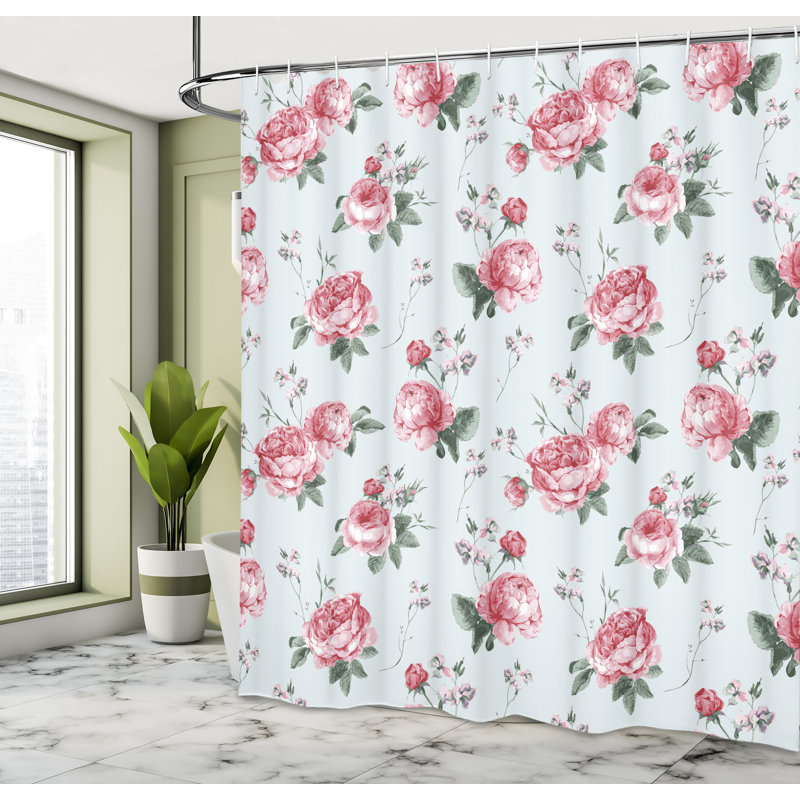 Shower Curtain with Hooks Included, 75"H x 69"W