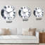 Noir et blanc liquide Art Universe I - horloge murale moderne-367312503