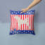 Coussin intérieur/extérieur carré à motif uni patriotique-383285580