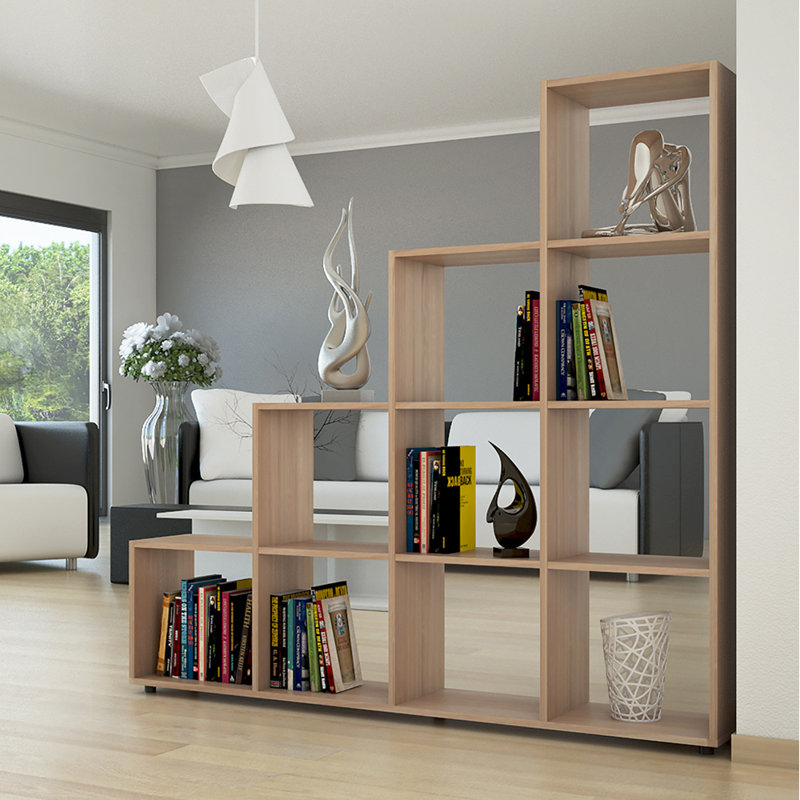 Zenobius Bookcase, Sonoma Oak in Rough-saw Finish