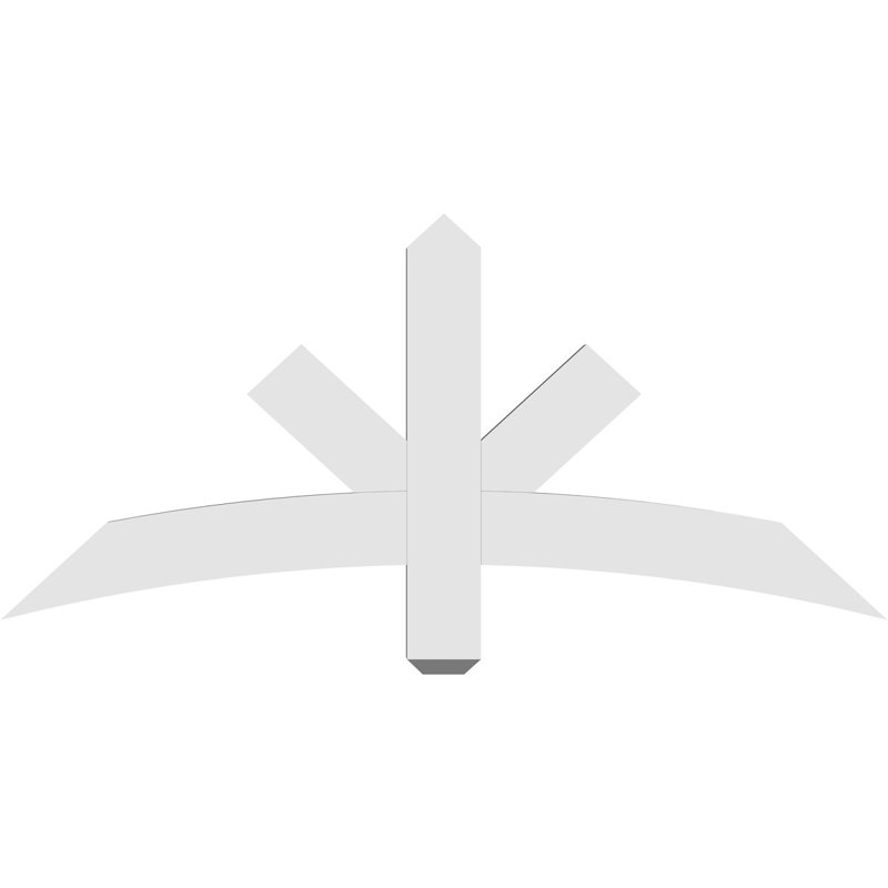 Support de pignon Alberta Alberta, H 22 po x l 48 po (pas: 11/12), P 2 po x F 4 po, PVC