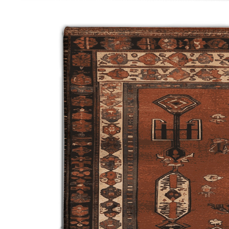 Tapis turc intérieur et extérieur brun, Rectangulaire 8 pi x 10 pi