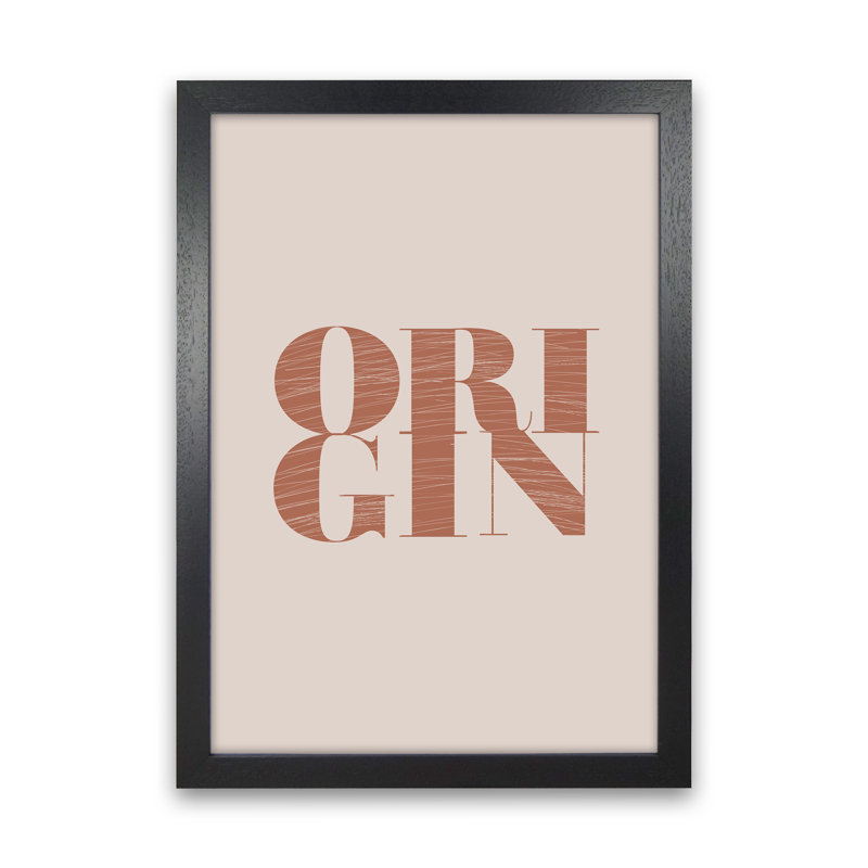Origin - Print, Black Frame, 33.7cm H x 25cm W x 3cm D
