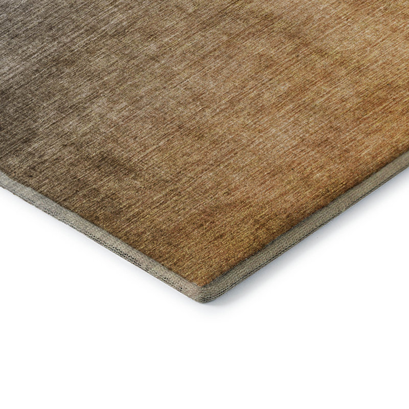 Tapis bleu marine Cerrito AMF569 lavable à la machine de qualité supérieure, Rectangulaire 8 pi x 10 pi