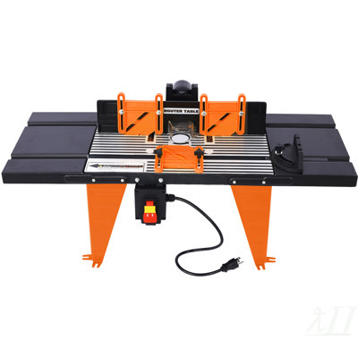 Electric Benchtop Router Table Wood Working Tool,black,orange color