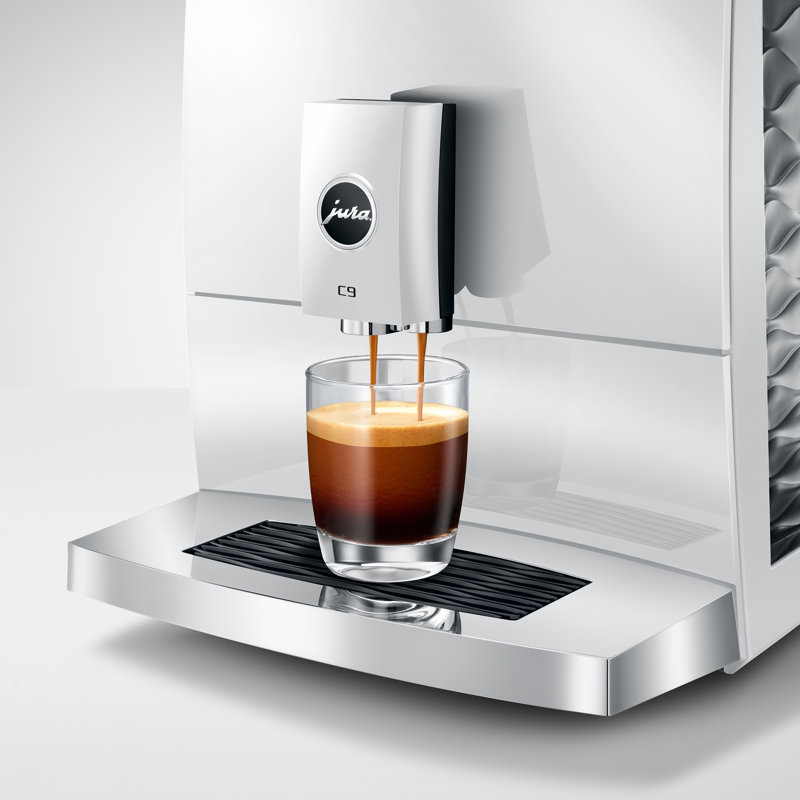 C9 Piano Black Automatic Coffee Machine, White