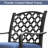 7 Pcs Metal Patio Dining , Navy Blue Cushions, Iron Structure For Garden Lawn Outdoor Table & Chairs, Stable