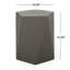 Table d'appoint en béton léger avec attrait moderne, de forme pentagonale, 15,68 po x 15,68 po x 17,7 po, sans assemblage, style basalte gris, l 15,68 po x P 17,7 po