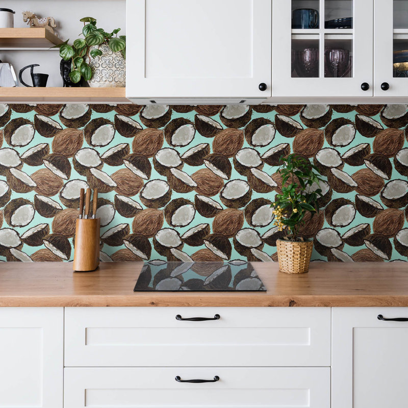 Aundria 30 x 30 cm PVC Tile in Matte Brown