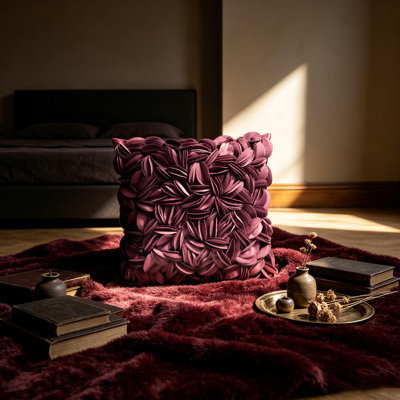 Housse de coussin brodée