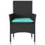  Chaises de patio avec coussins 2 pièces en rotin de polyester noir-433990628