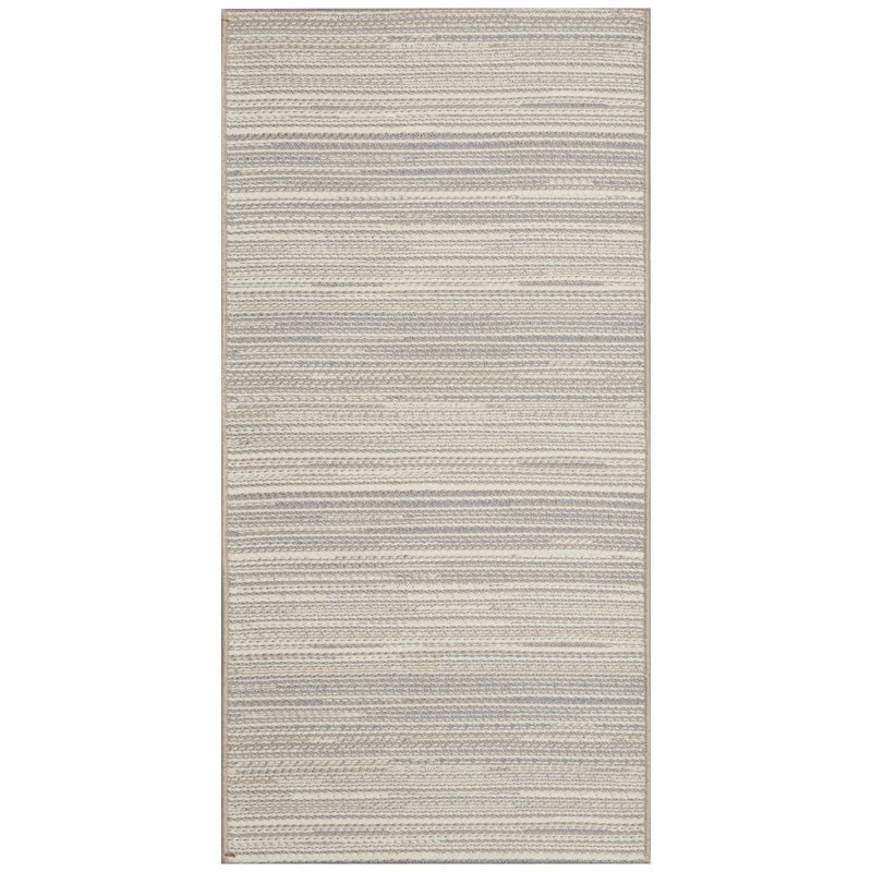 Tapis beige / brun en polypropylène / polyester tissé à la machine Markeith, Rectangle 4 pi 10 po x 7 pi 6 po