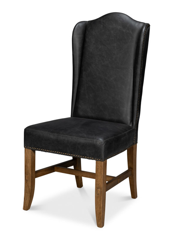 Leather Dining Chair, Black