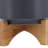 Planter W/ Wood Stand, Matte Gray-1501922983