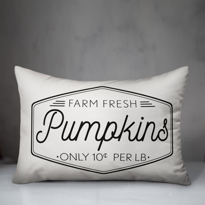  Farm Fresh Pumpkins Farmhouse Lumbar Pillow