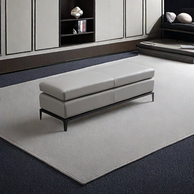 Banc rembourré en cuir Minimalist