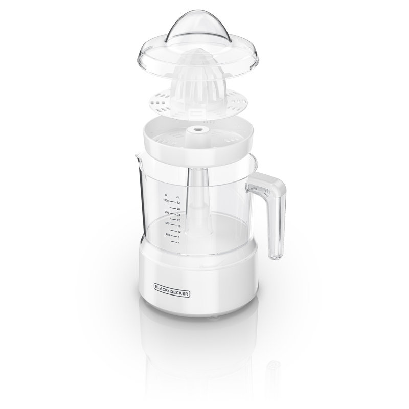 BLACK+DECKER 32 oz. Electric Citrus Juicer with Self-Reversing Cone and Adjustable Pulp Control