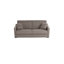 Canapé-lit à accoudoirs carrés en cuir véritable à grain carré de 77 po avec matelas en mousse à mémoire de forme Adalise Italian-1011762536