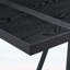 Table de salle à manger rectangulaire minimaliste de 55 pouces avec plateau texturé noir et pieds en métal