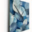 Harmonie des feuilles grises et bleues - Très grandes horloges murales florales-68551150