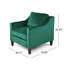 Fauteuil club en velours vert