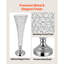 Ensemble de 4 vases en cristal argentés de 4 pièces, ensemble de centres de table de mariage à base en acier, support à arrangement floral pour la fête et la maison