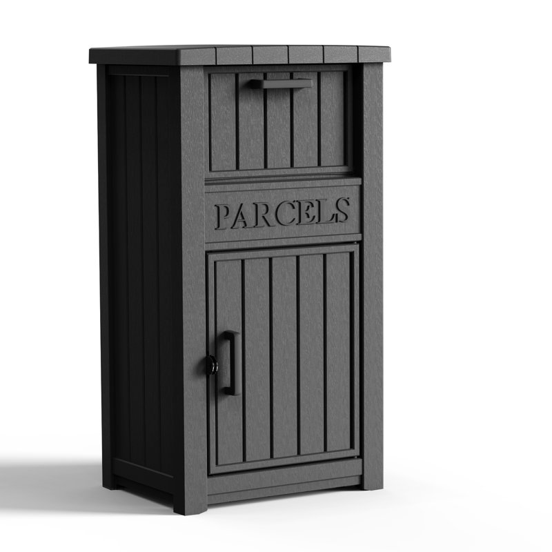 Boîte de rangement en résine avec couvercle verrouillable pour le rangement extérieur, Black