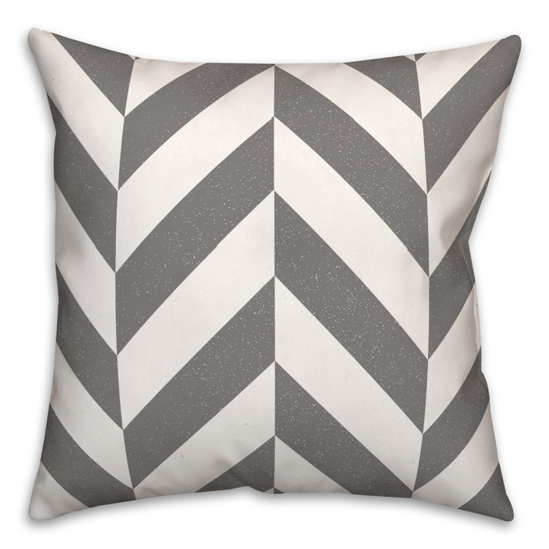 Housse et insert de coussin carré Style 6, 16 po x 16 po, gris