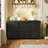 55.1-Inch Sideboard with Storage,Farmhouse Storage Cabinet with Sliding Barn Doors and 4 Drawers, Wood Buffet Table with Power Outlet-1825444720