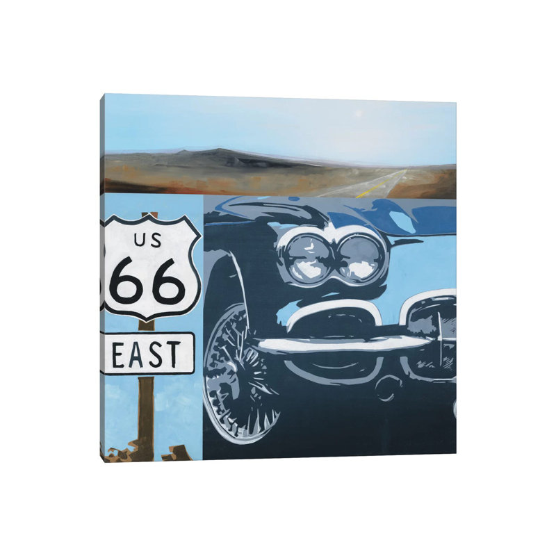 Route 66-A 1 Piece Wrapped Canvas Painting, 30.48 cm H x 30.48 cm W