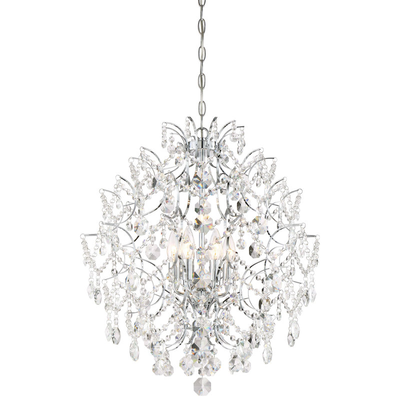 Isabella's Crown 6 - Light Dimmable Globe Chandelier