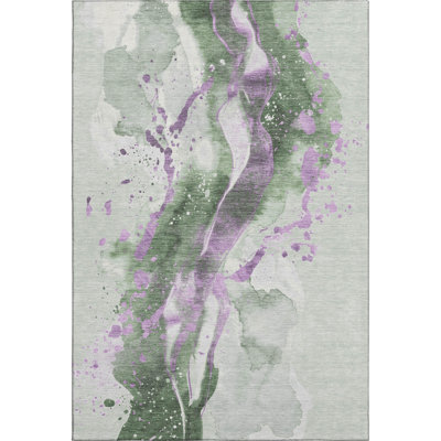 Premium Machine Washable Elize AMF1523 Abstract Rug