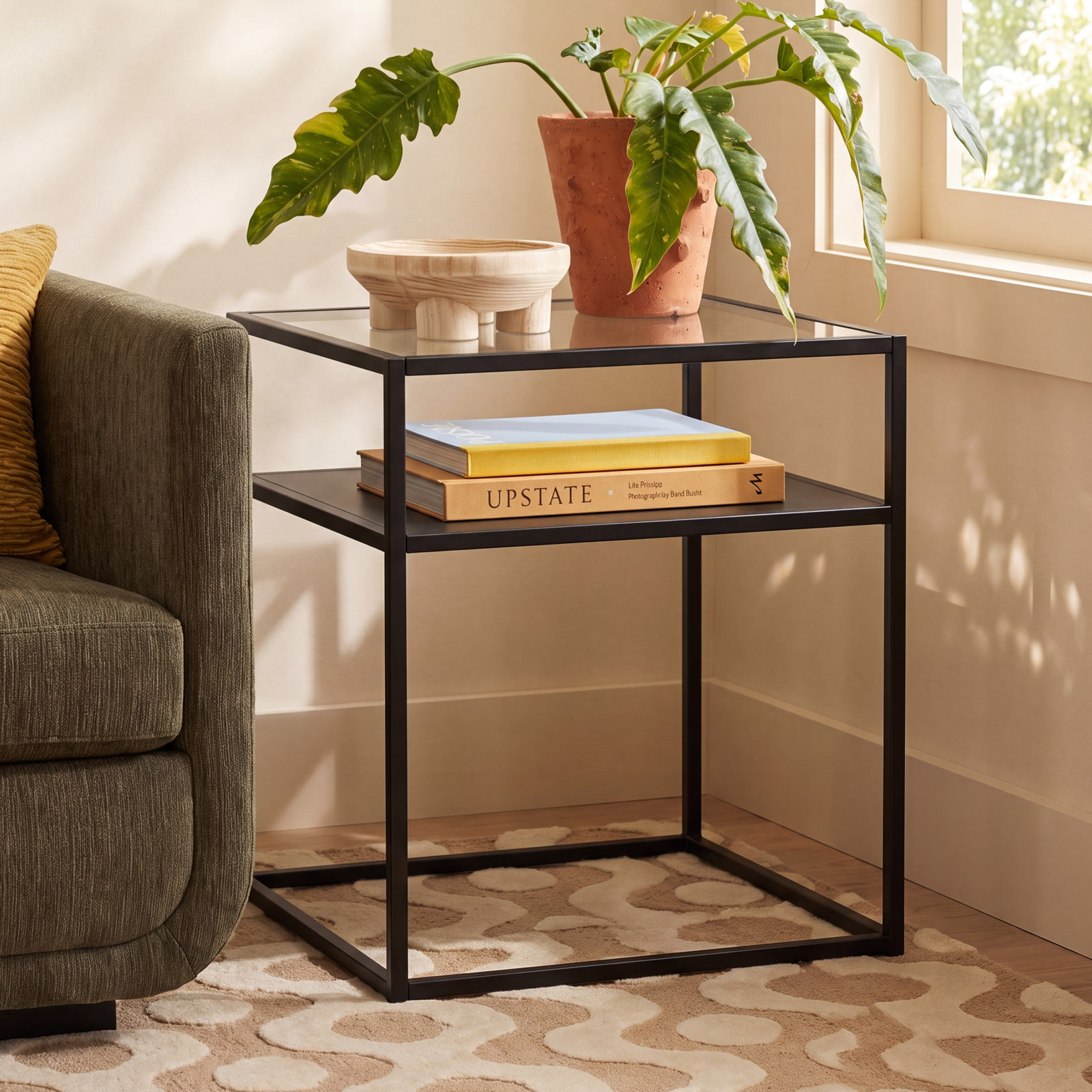 Duran Glass End Table