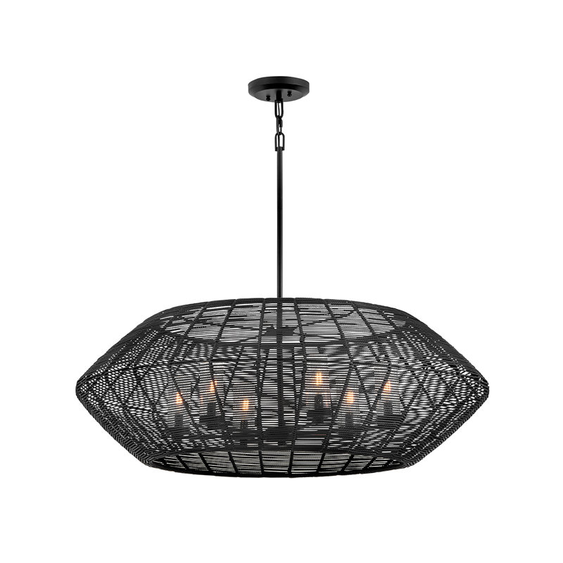 Hinkley Luca Large Single Tier Chandelier, Black