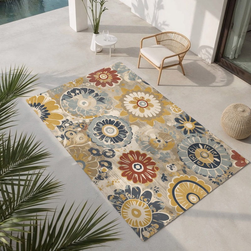 Lively Jive Indoor And Outdoor Area Rug, Rectangle 3' x 5'